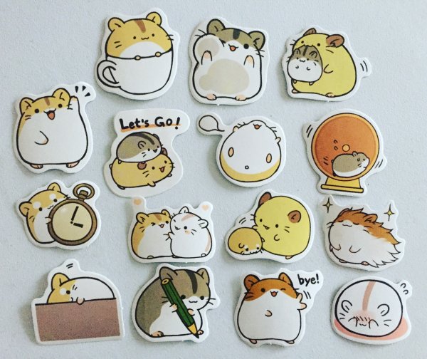 Наклейки хомяки милые