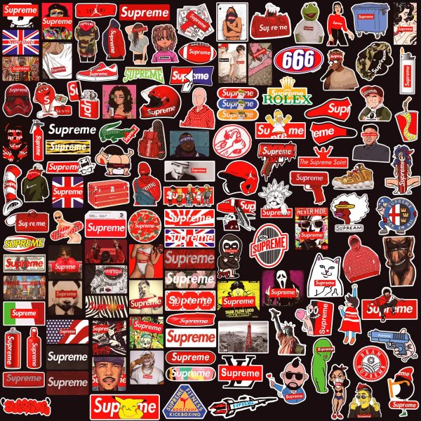 Наклейки с названием бренда