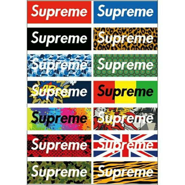 Наклейки Суприм