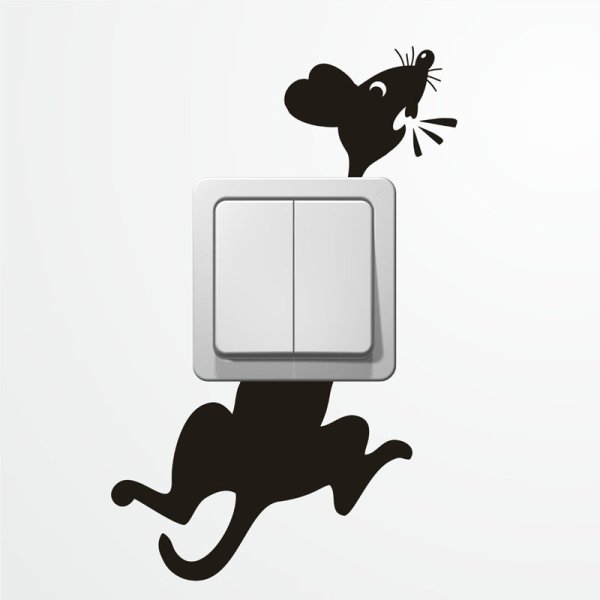 Наклейка - мышь