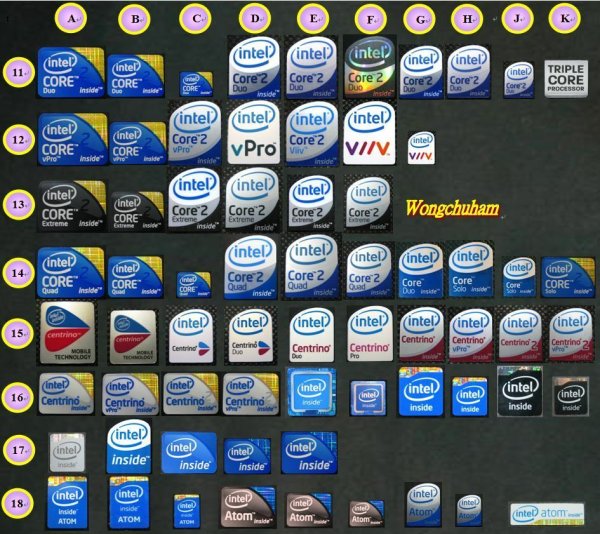 Intel inside наклейка Core 2 Duo
