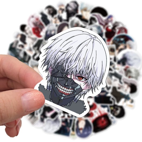 10/50pcs Tokyo Ghoul anime Stickers cartoon cool Kids Guitar Skateboard Luggage Laptop Helmet Waterproof Graffiti Sticker Toys