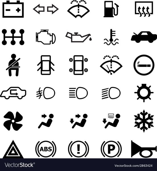 Иконки кнопок автомобиля