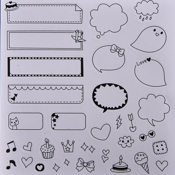 Стикеры для ежедневника черно белые