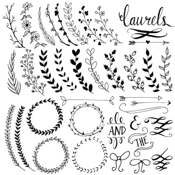 Стикеры для ежедневника черно белые