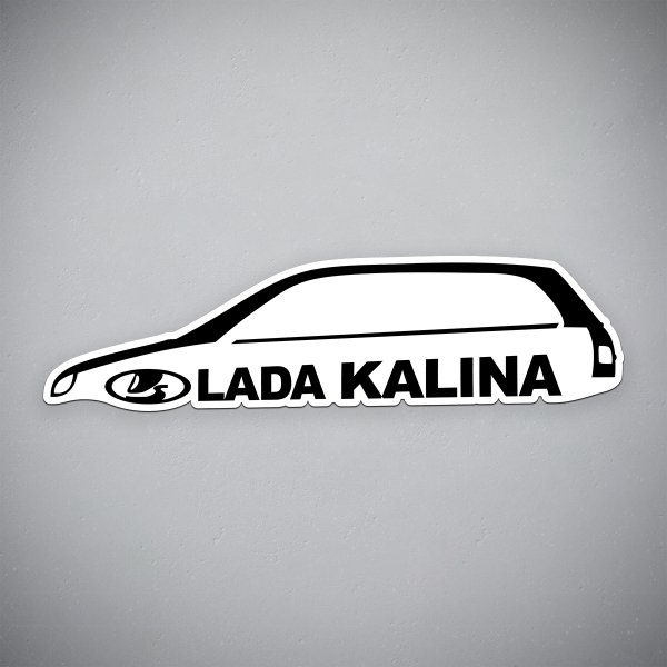 Значок Лада черно белый