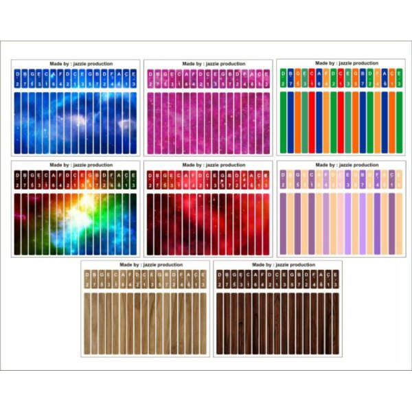 Наклейки Ноты на калимбу