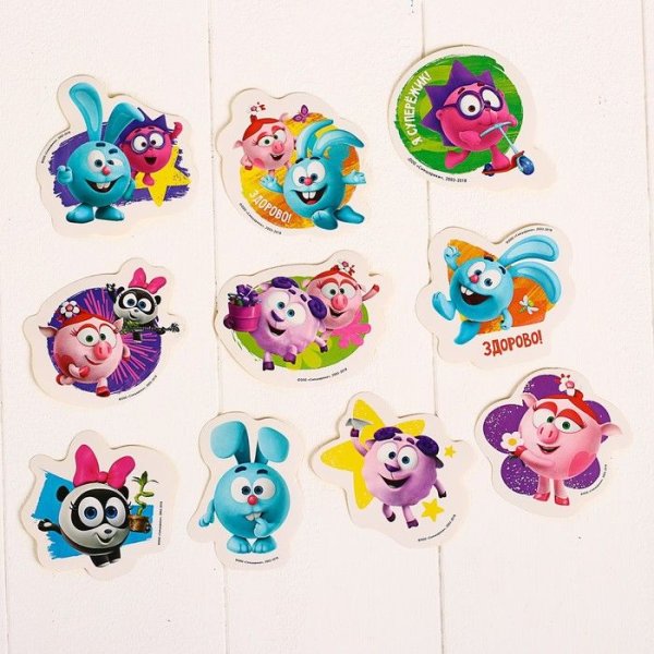 Набор наклеек Смешарики