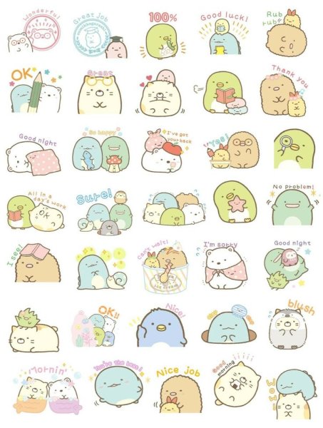 Sumikko Gurashi уточка наклейки