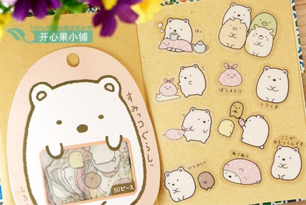 Sumikko Gurashi PVC наклейки