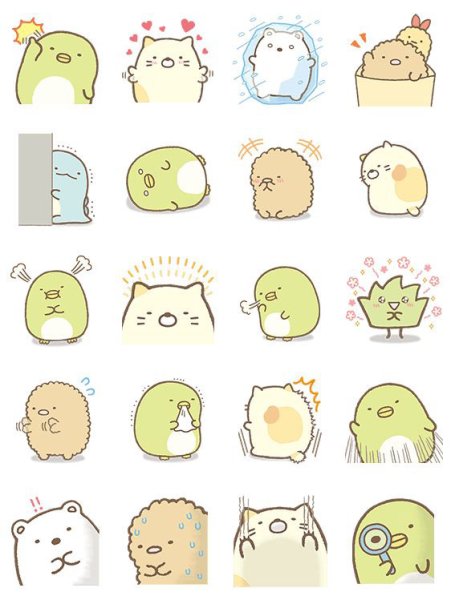 Sumikko Gurashi Стикеры мишки