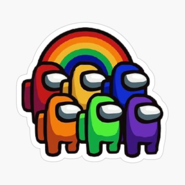 Милые наклейки с радугой