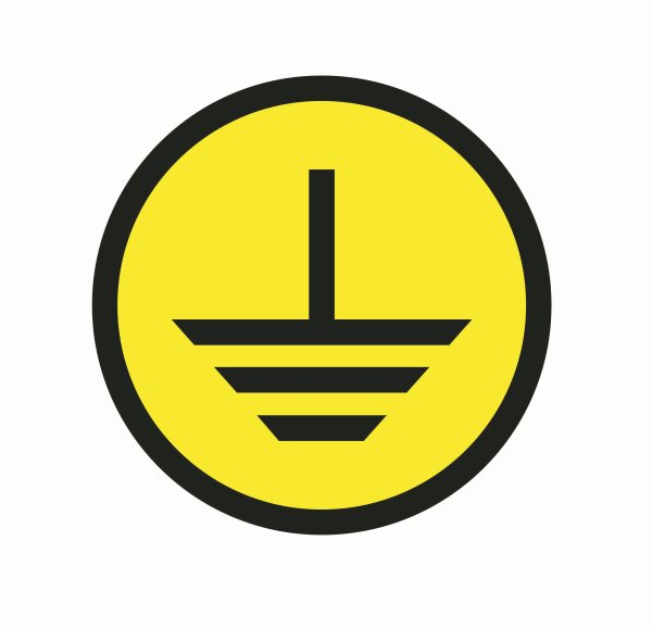 Знак заземления 30х30 IEK арт.4476э