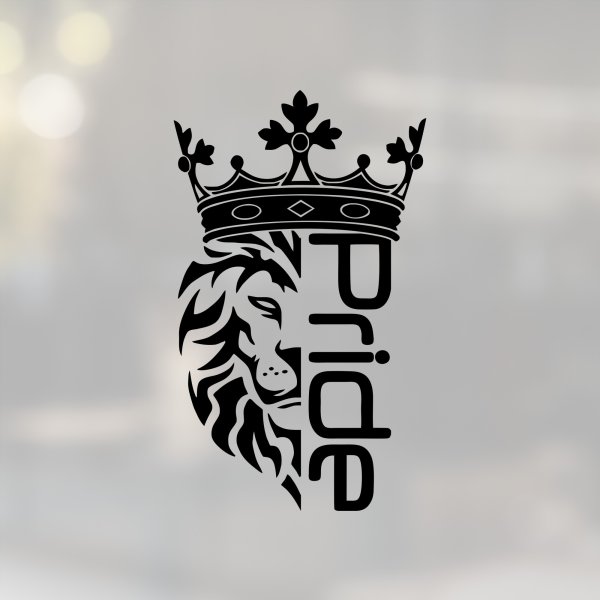 Наклейка Лев с короной Pride