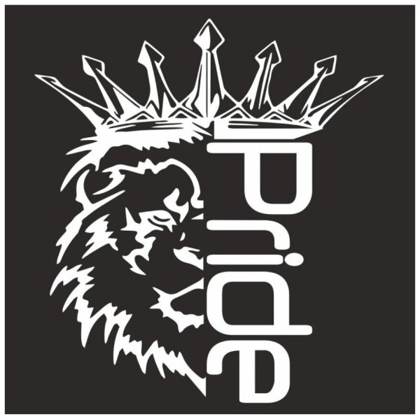 Наклейка Лев с короной на авто