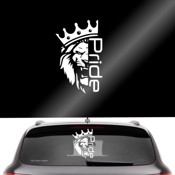 Наклейка на лобовое стекло ВАЗ 2114 Прайд Лев