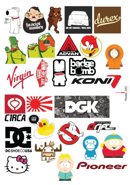 Самые популярные наклейки