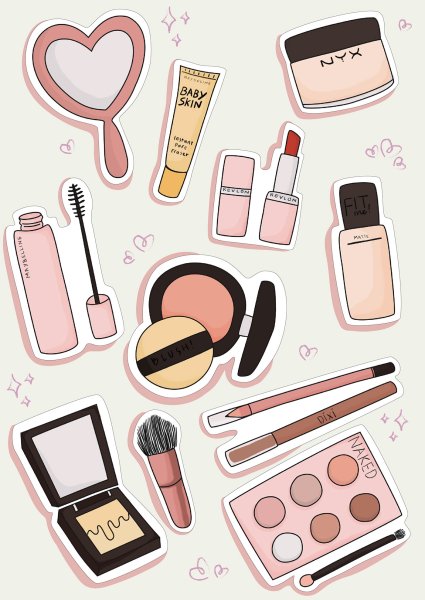 Идеи для наклеек косметика