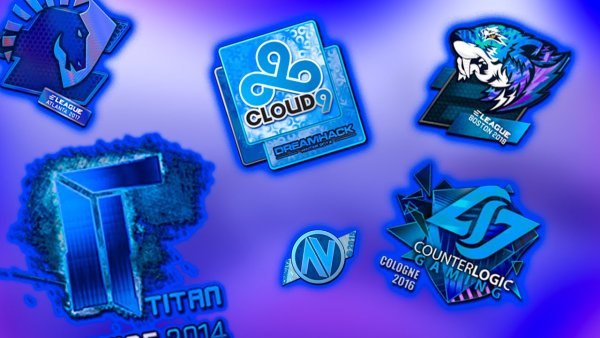 Синие наклейки КС