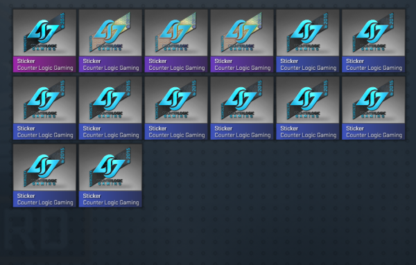 Синие наклейки КС