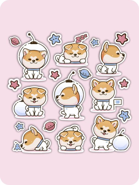 Наклейка - собачка