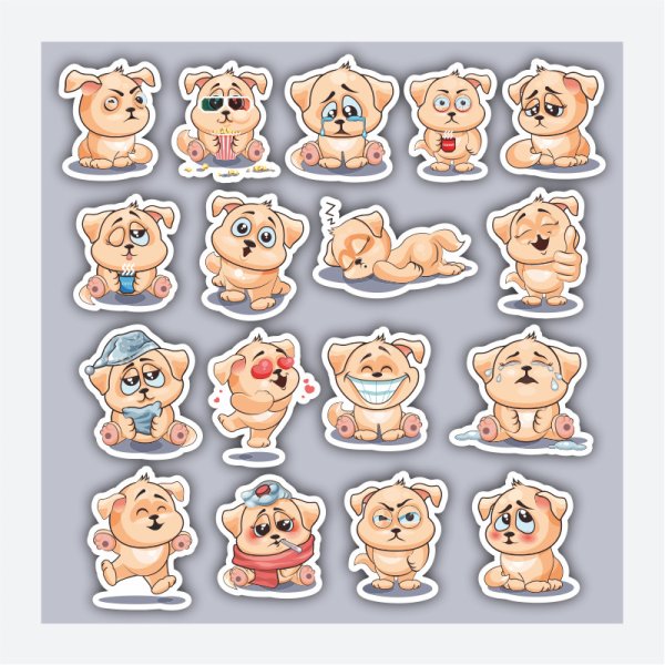 Наклейка - собачка