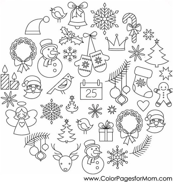 Новогодние наклейки для распечатки