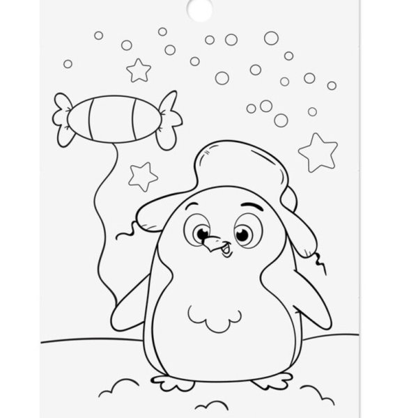 Раскраски Стикеры на новый год