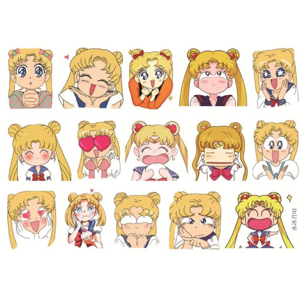 Sailor Moon аниме наклейки