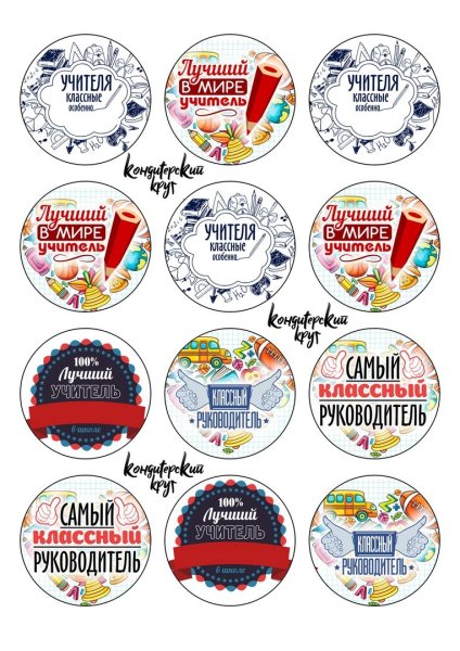 Кондитерский надписи для печати