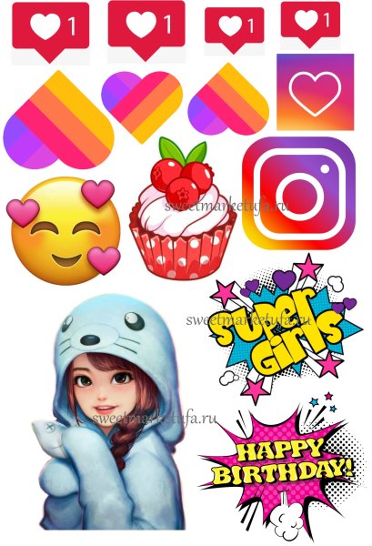 Съедобная печать тик ток