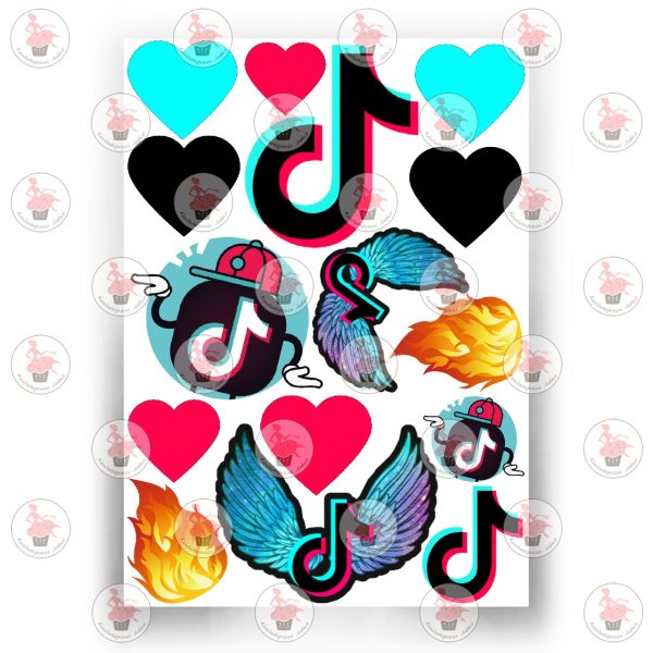 Тик ток печать для торта