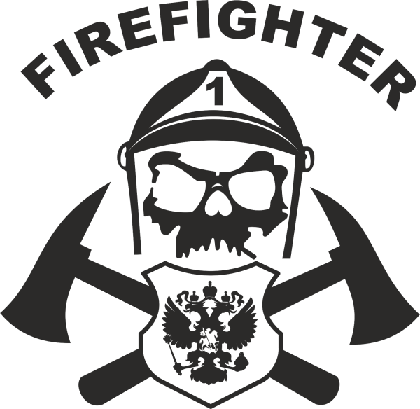 Наклейка на авто "пожарный"