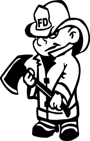 Пожарные наклейки на футболку