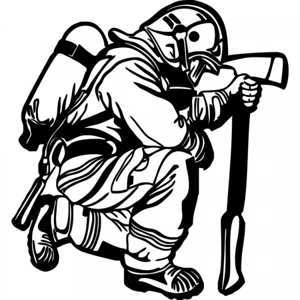 Наклейка пожарная машина