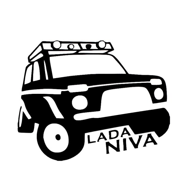 Наклейка на заднее стекло Нива