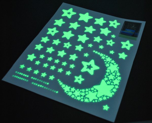 Флуоресцентные наклейки на стены