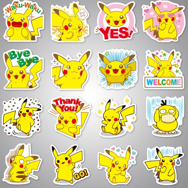 Стикеры в виде Пикачу