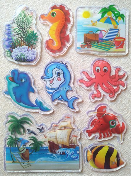 Силиконовые наклейки на окна морские