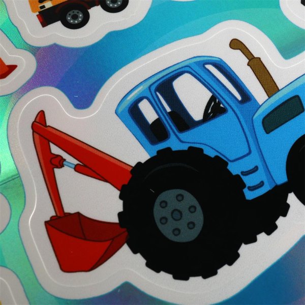 250 Наклеек синий трактор