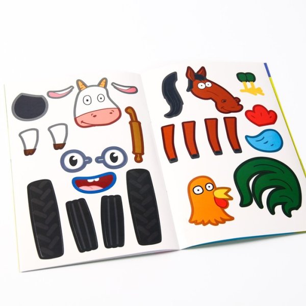 125 Наклеек синий трактор