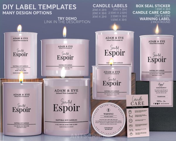 Дизайн этикеток для свечей