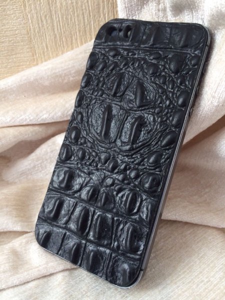 Наклейка Glueskin из натуральной кожи Croco для Apple iphone XS Max