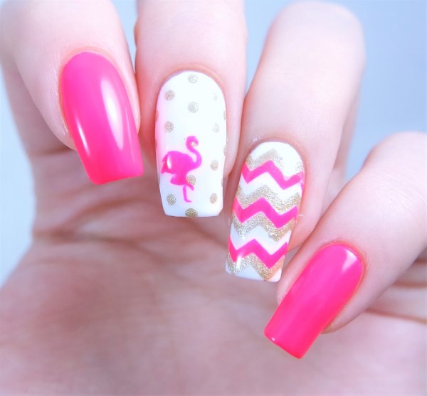 Ногти для девочек розовые