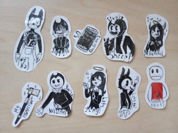 Наклейки Bendy and the Ink Machine