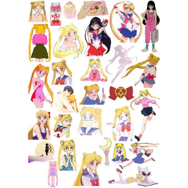 Наклейки сейлормун 2000-х