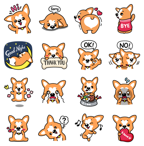 Идеи для наклеек собачки