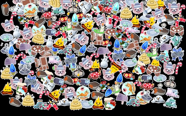 Много наклеек