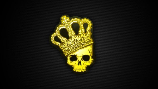 Золотая корона наклейка КС го