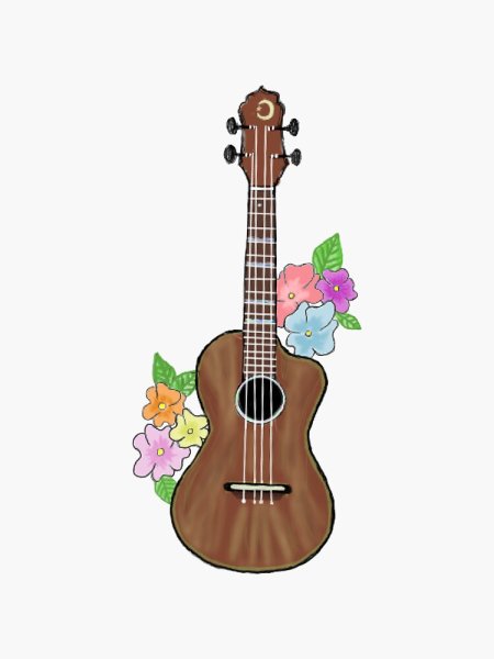 Укулеле Эстетика с наклейками